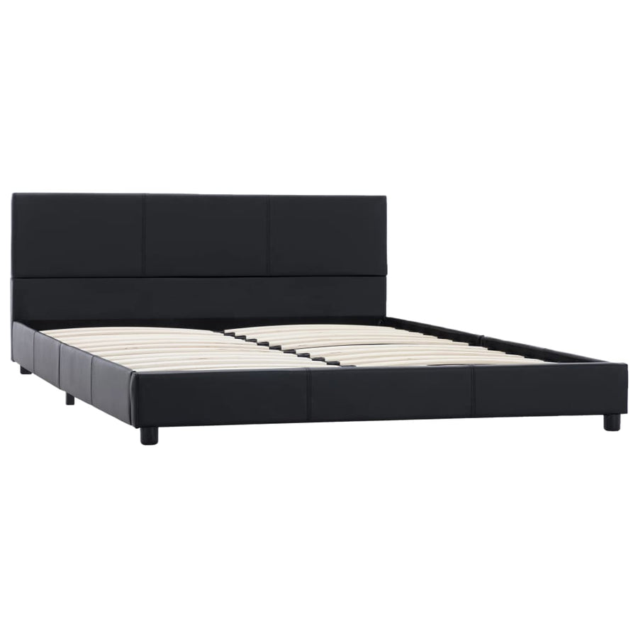 Bedframe Kunstleer Zwart 120X200 Cm 120 x 200 cm