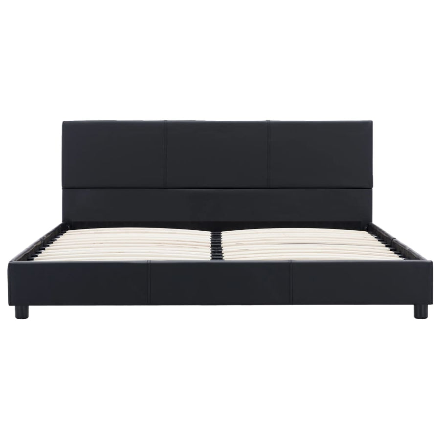 Bedframe Kunstleer Zwart 120X200 Cm 120 x 200 cm