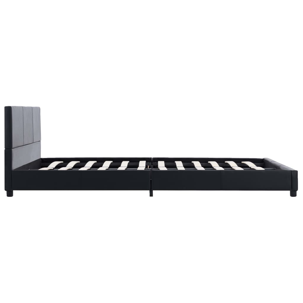 Bedframe Kunstleer Zwart 140X200 Cm 140 x 200 cm