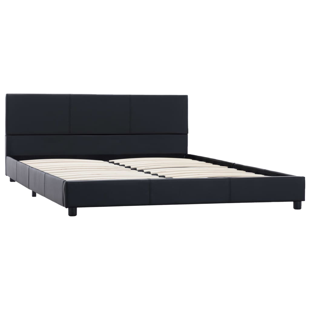 Bedframe Kunstleer Zwart 160X200 Cm 160 x 200 cm