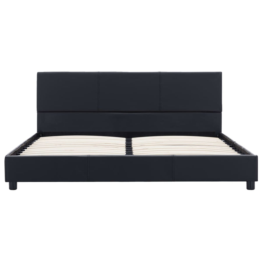 Bedframe Kunstleer Zwart 160X200 Cm 160 x 200 cm