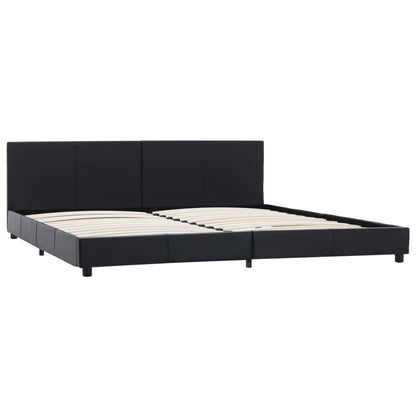 Bedframe kunstleer zwart 180x200 cm