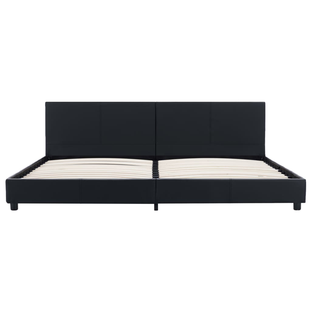 Bedframe kunstleer zwart 180x200 cm