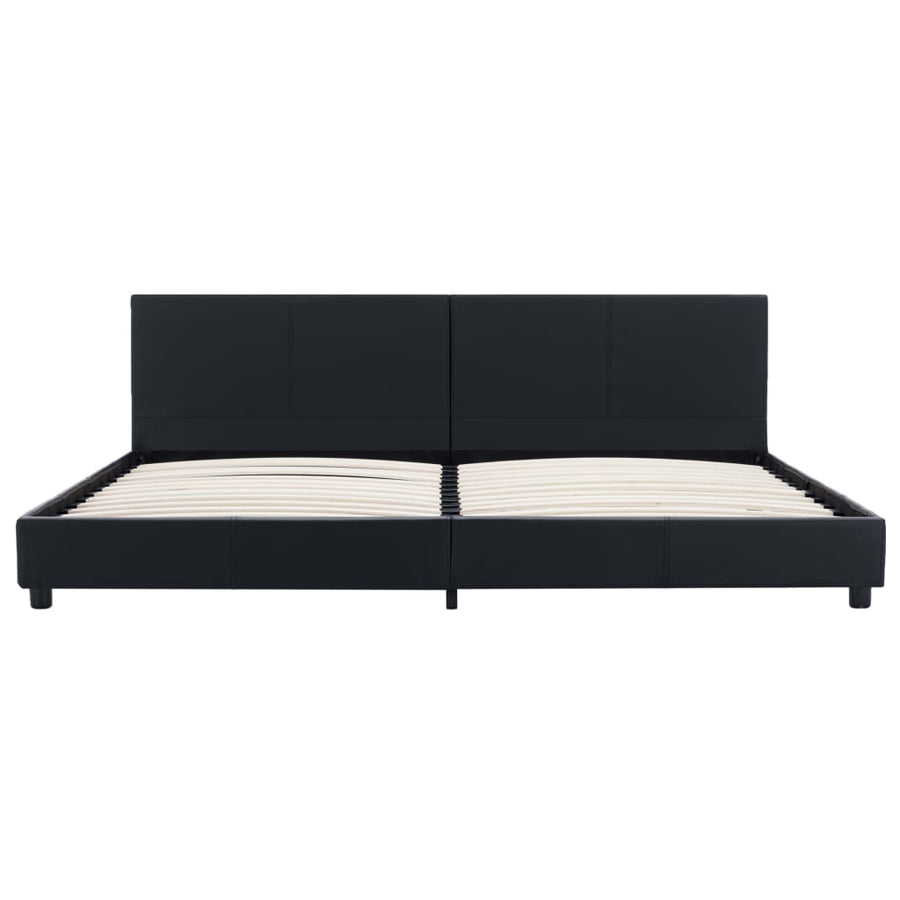 Bedframe kunstleer zwart 180x200 cm