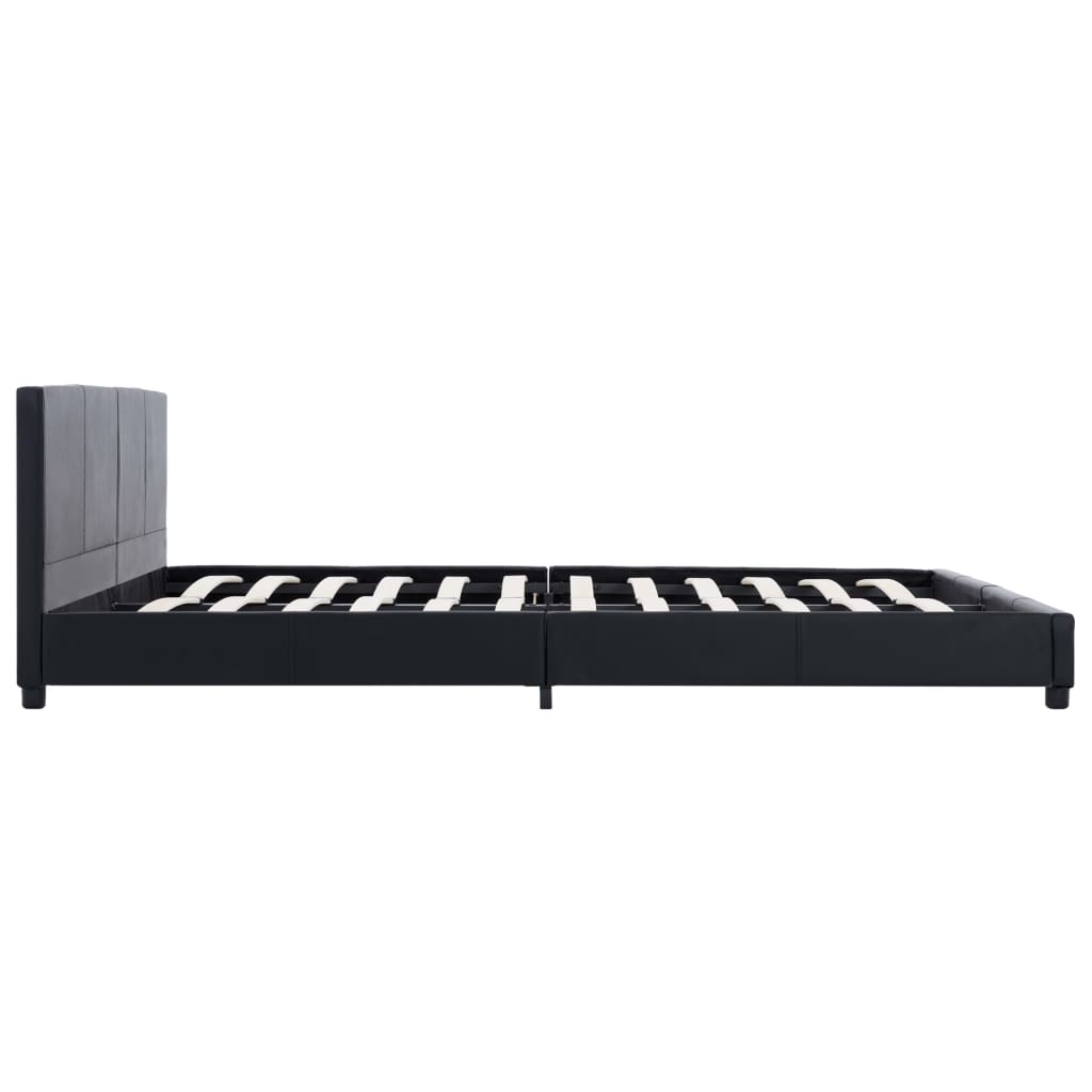 Bedframe kunstleer zwart 180x200 cm
