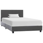 Bedframe kunstleer grijs 100x200 cm