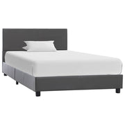 Bedframe kunstleer grijs 100x200 cm