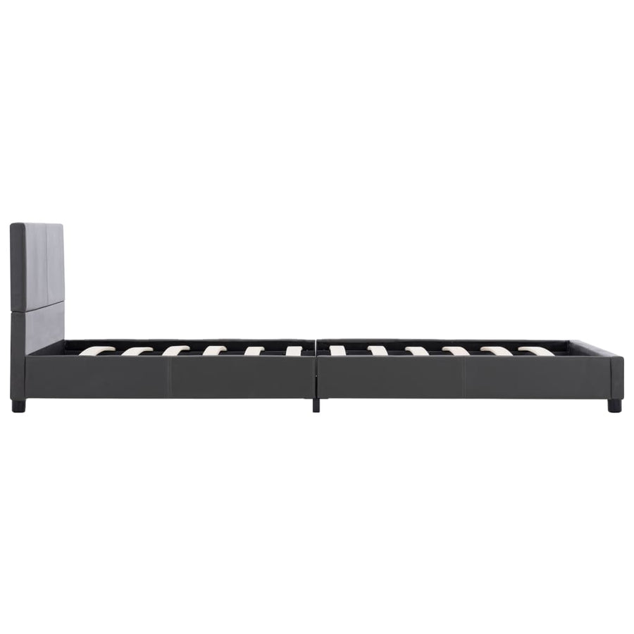 Bedframe kunstleer grijs 100x200 cm