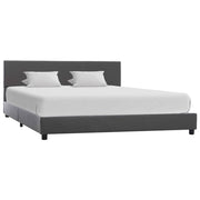 Bedframe kunstleer grijs 140x200 cm
