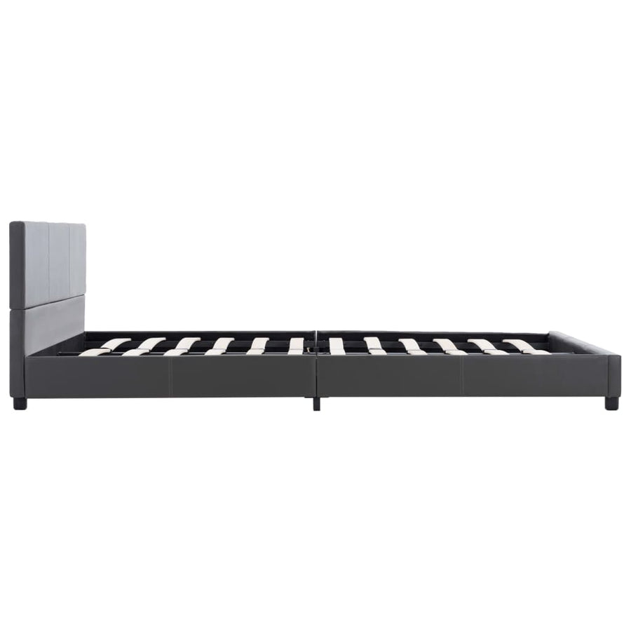 Bedframe kunstleer grijs 140x200 cm