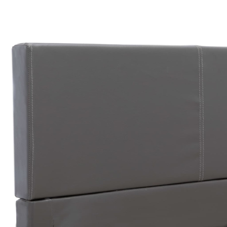Bedframe kunstleer grijs 140x200 cm