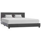Bedframe kunstleer grijs 160x200 cm