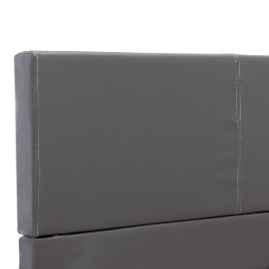 Bedframe kunstleer grijs 160x200 cm