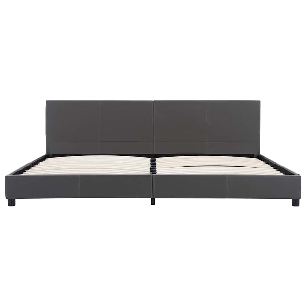 Bedframe kunstleer grijs 180x200 cm
