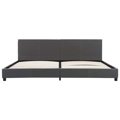 Bedframe kunstleer grijs 180x200 cm