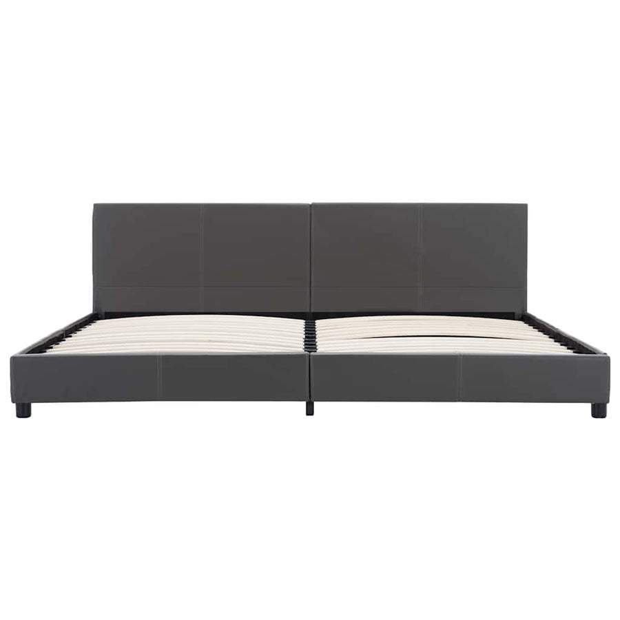 Bedframe kunstleer grijs 180x200 cm