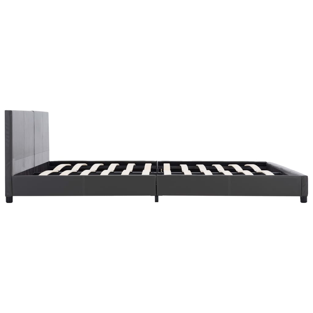 Bedframe kunstleer grijs 180x200 cm