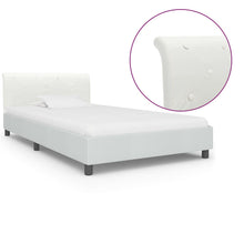 Bedframe kunstleer wit 90x200 cm