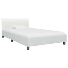 Bedframe kunstleer wit 90x200 cm