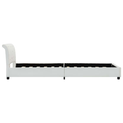 Bedframe kunstleer wit 90x200 cm