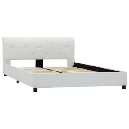Bedframe kunstleer wit 120x200 cm