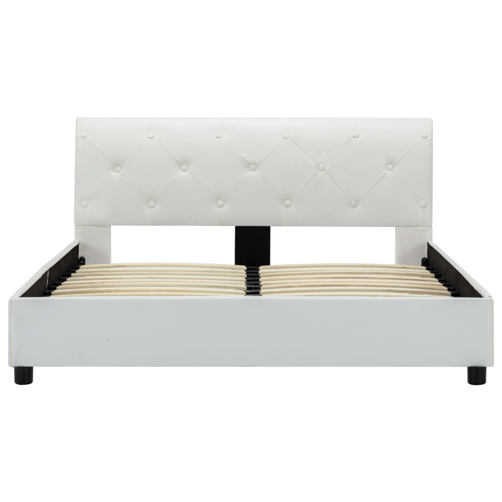 Bedframe kunstleer wit 120x200 cm