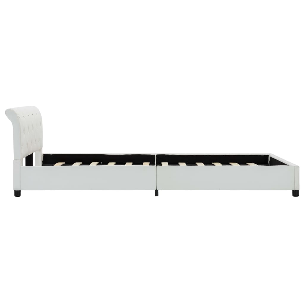 Bedframe kunstleer wit 120x200 cm