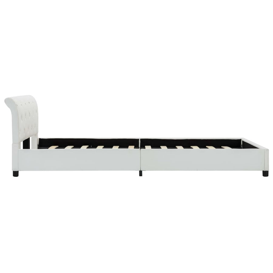 Bedframe kunstleer wit 120x200 cm