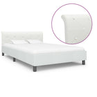 Bedframe kunstleer wit 140x200 cm