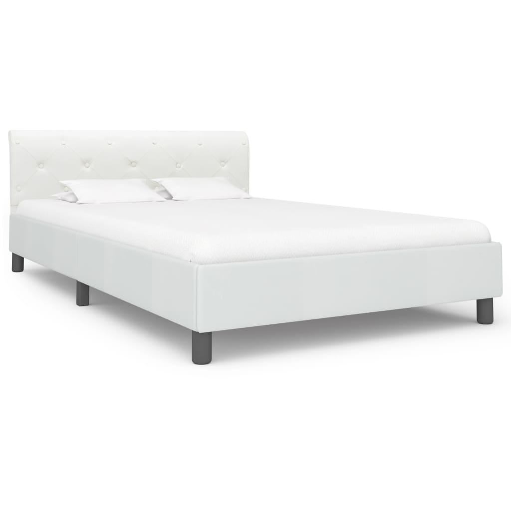 Bedframe Kunstleer 140 x 200 cm Wit