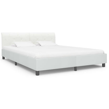 Bedframe Kunstleer 160 x 200 cm Wit