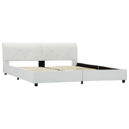 Bedframe Kunstleer 160 x 200 cm Wit