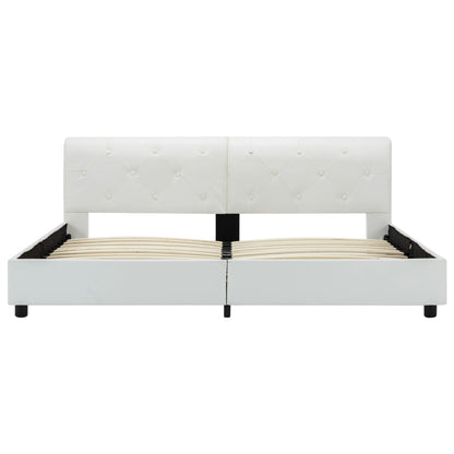 Bedframe Kunstleer 160 x 200 cm Wit