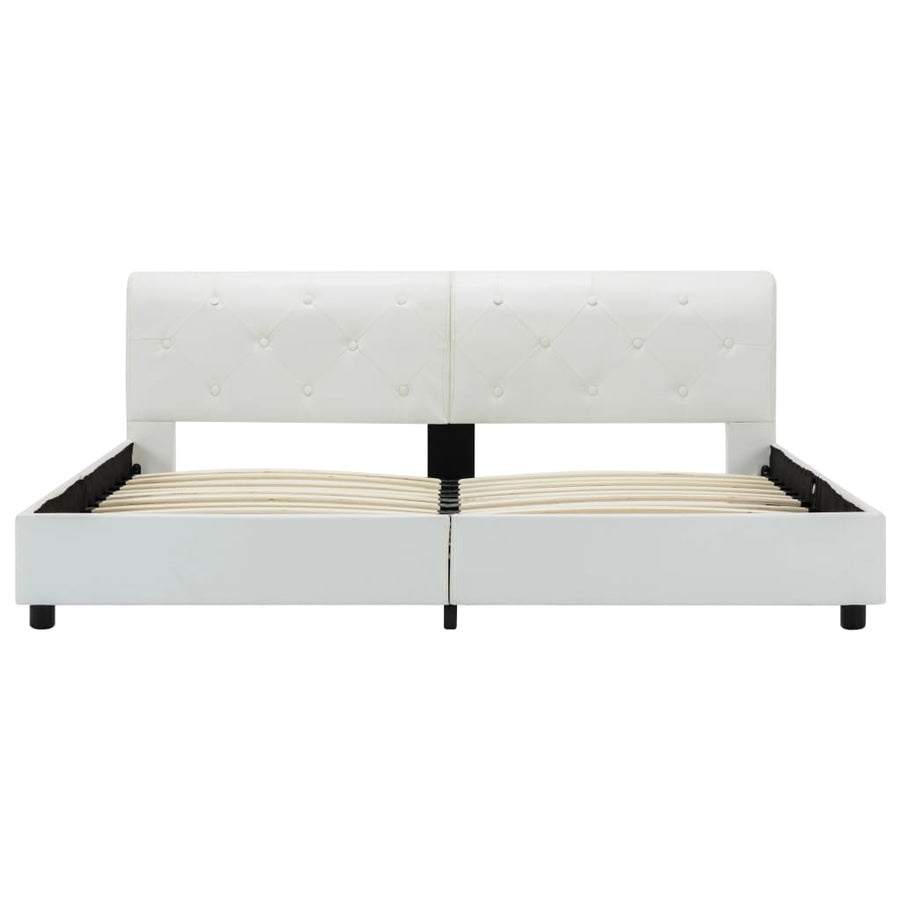 Bedframe Kunstleer 160 x 200 cm Wit