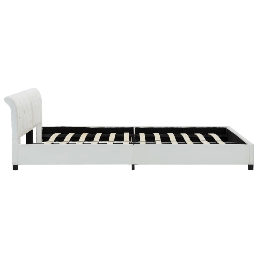 Bedframe Kunstleer 160 x 200 cm Wit