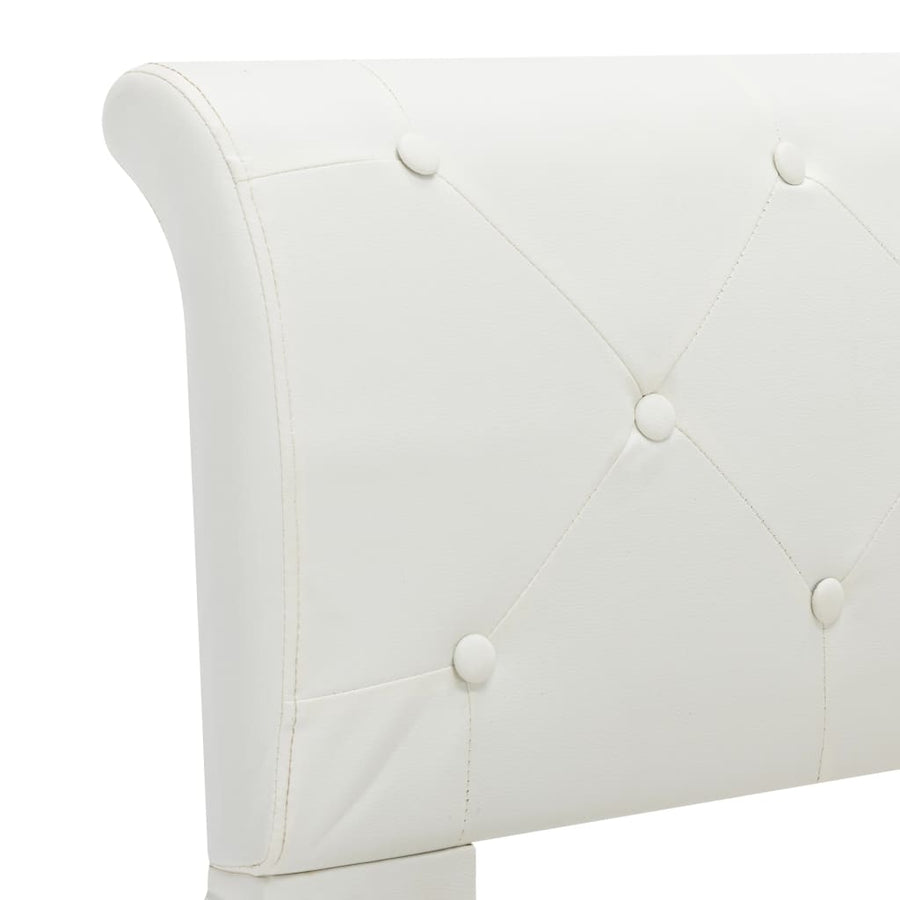 Bedframe Kunstleer 160 x 200 cm Wit