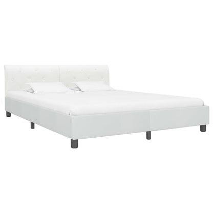 Bedframe kunstleer wit 180x200 cm
