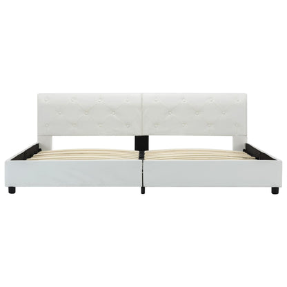 Bedframe kunstleer wit 180x200 cm
