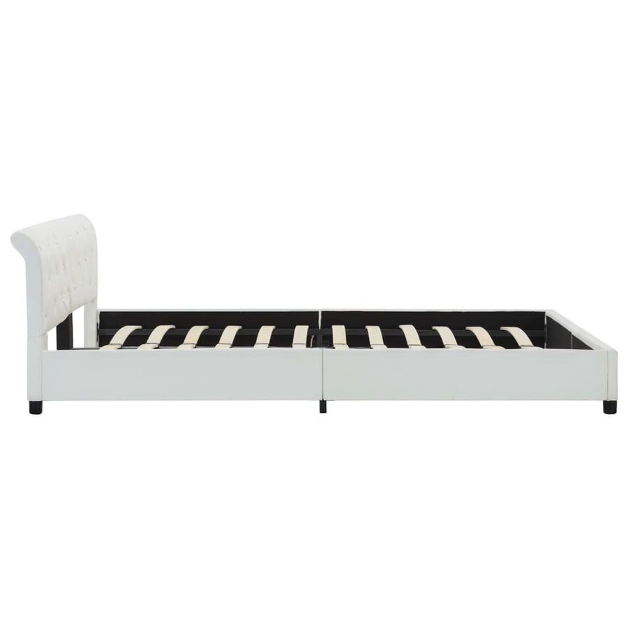 Bedframe kunstleer wit 180x200 cm