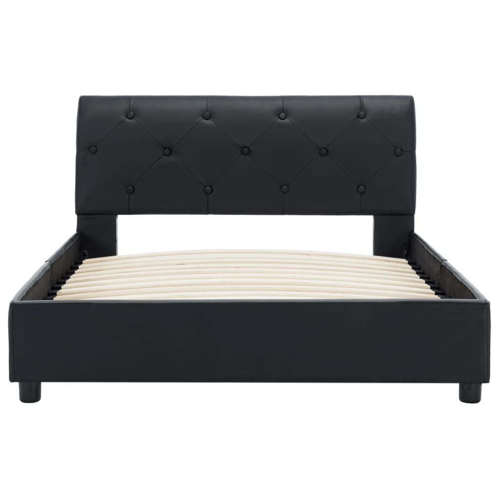 Bedframe Kunstleer 100 x 200 cm Zwart