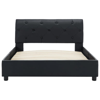 Bedframe Kunstleer 100 x 200 cm Zwart