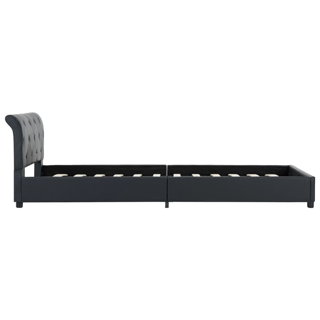 Bedframe Kunstleer 100 x 200 cm Zwart