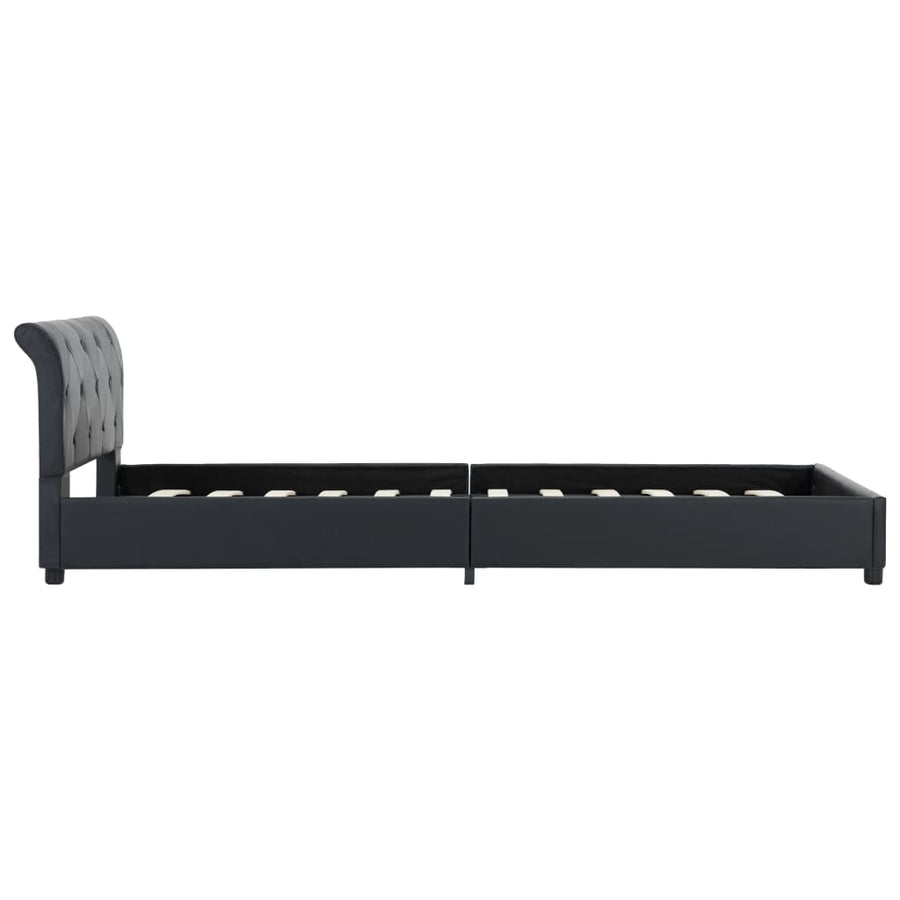 Bedframe Kunstleer 100 x 200 cm Zwart
