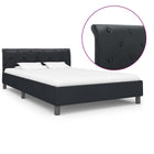 Faux leather bed frame black 120x200 cm