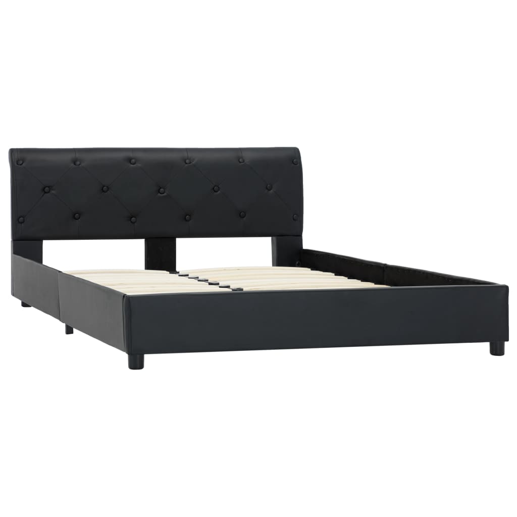 Bedframe Kunstleer Zwart 120X200 Cm 120 x 200 cm