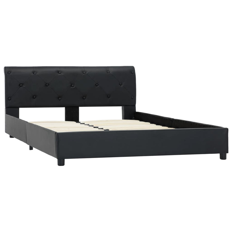 Bedframe Kunstleer Zwart 120X200 Cm 120 x 200 cm