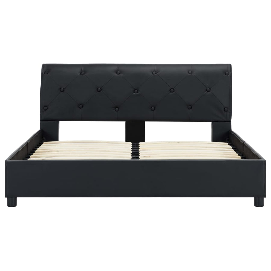 Bedframe Kunstleer Zwart 120X200 Cm 120 x 200 cm