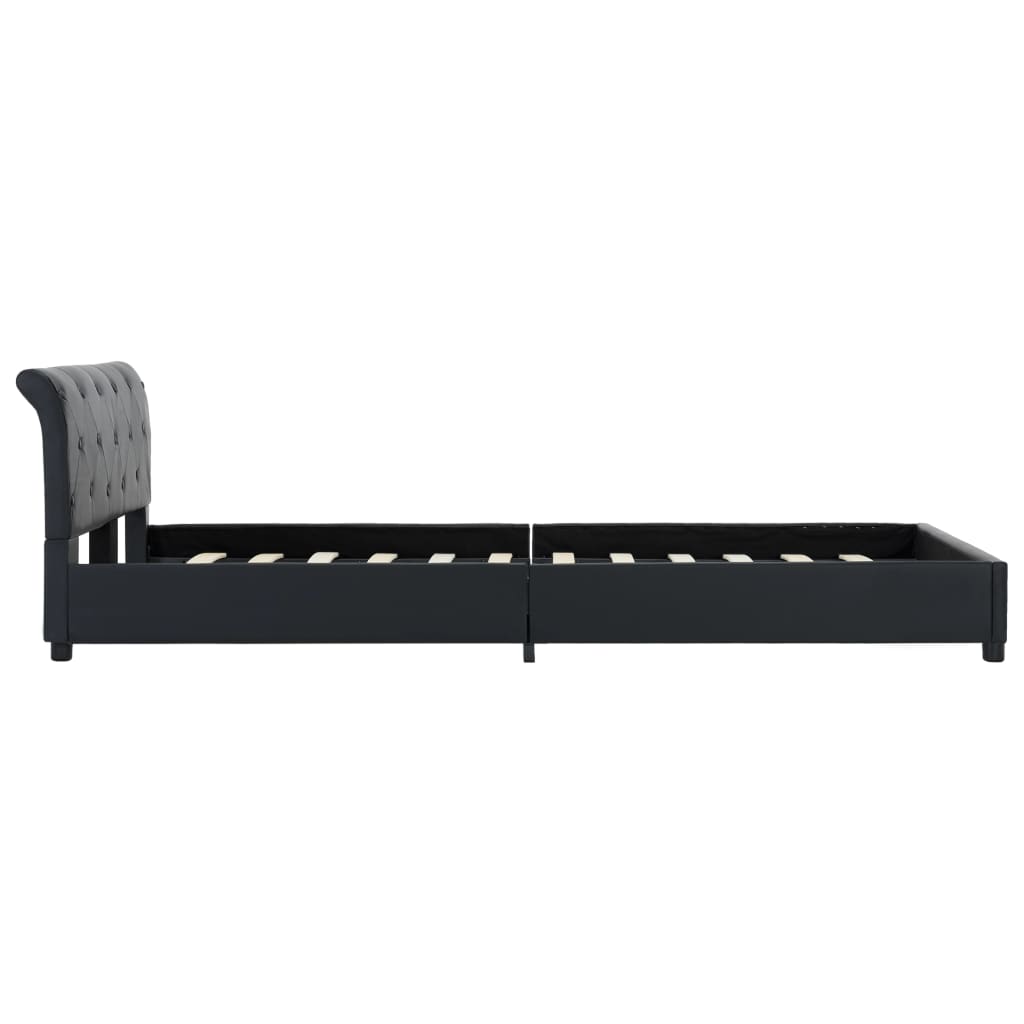 Bedframe Kunstleer Zwart 120X200 Cm 120 x 200 cm