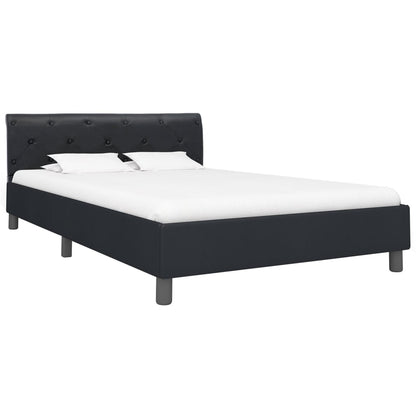 Bedframe Kunstleer 140 x 200 cm Zwart