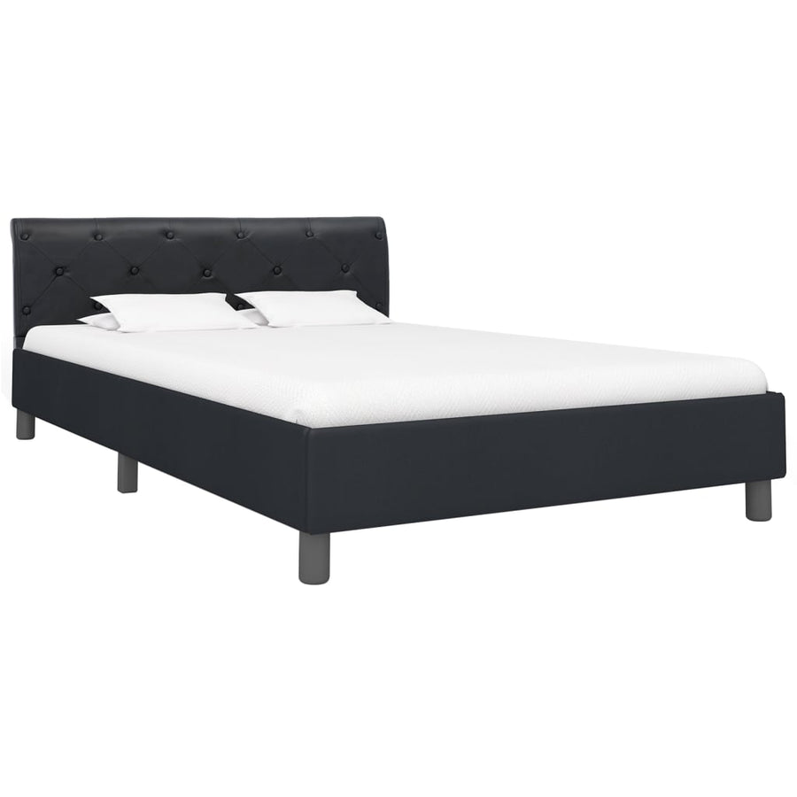 Bedframe Kunstleer 140 x 200 cm Zwart